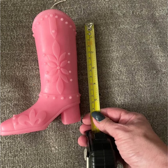 Pink Cowboy Boot Candle - Picture 2 of 3